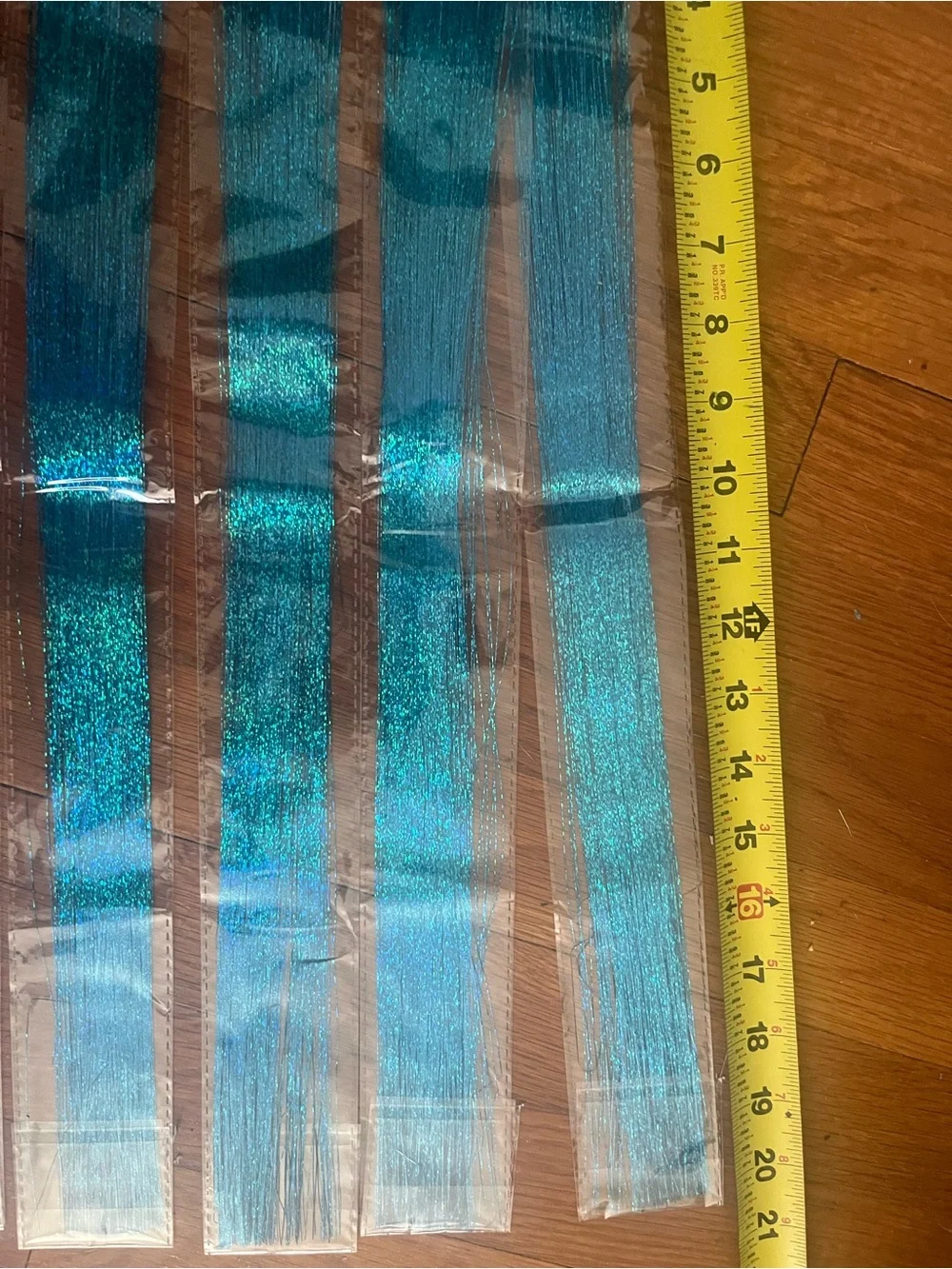 Blue sparkling hair clips (qty-6)
